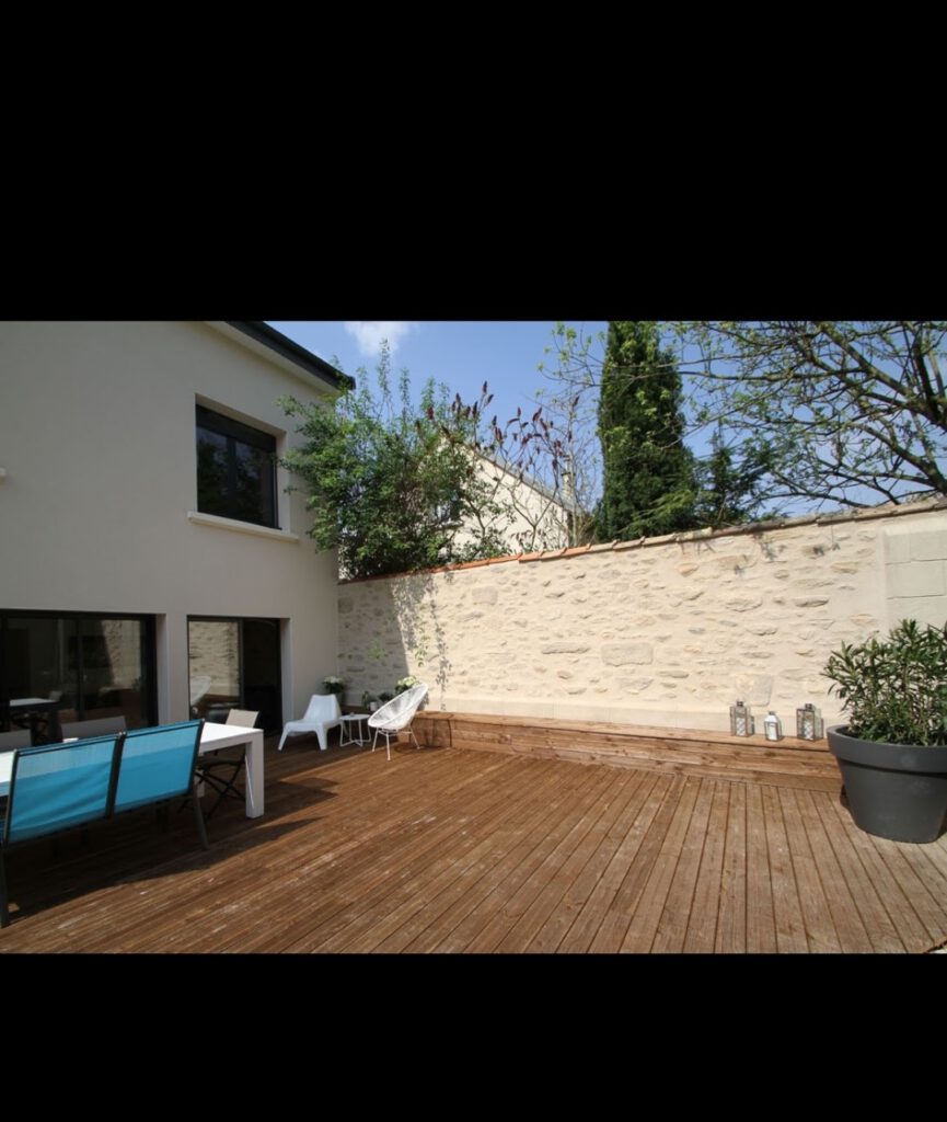 Mur jardin terrasse bois