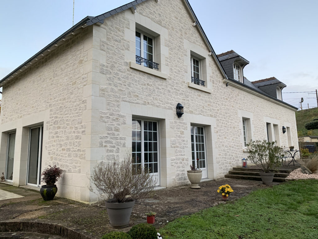 Rénovation pignon, enduit à la chaux